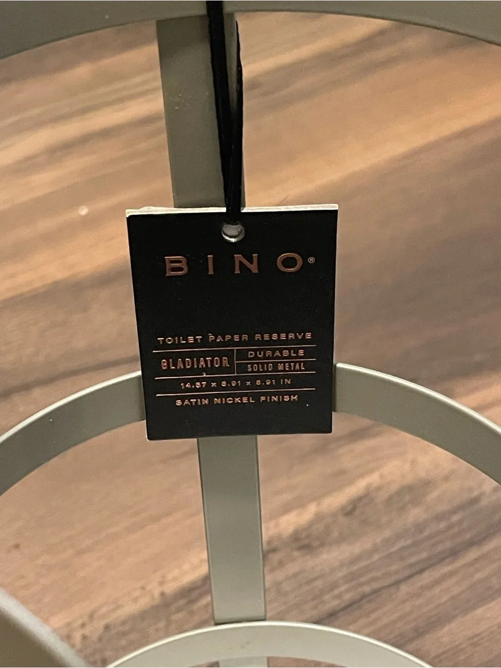 Bino Gladiator Toilet Paper Reserve in Gray - Silver!